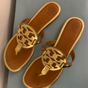 Tory Burch Miller Flats - Gold, size 11